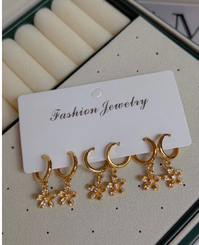 گوشواره حلقه ای طلایی دخترانه1699