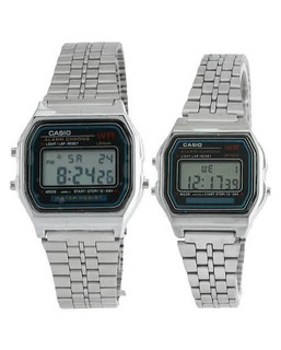 ساعت مچی زنانه کاسیو دیجیتالی بند نقره ایی استیل CASIO کد654
