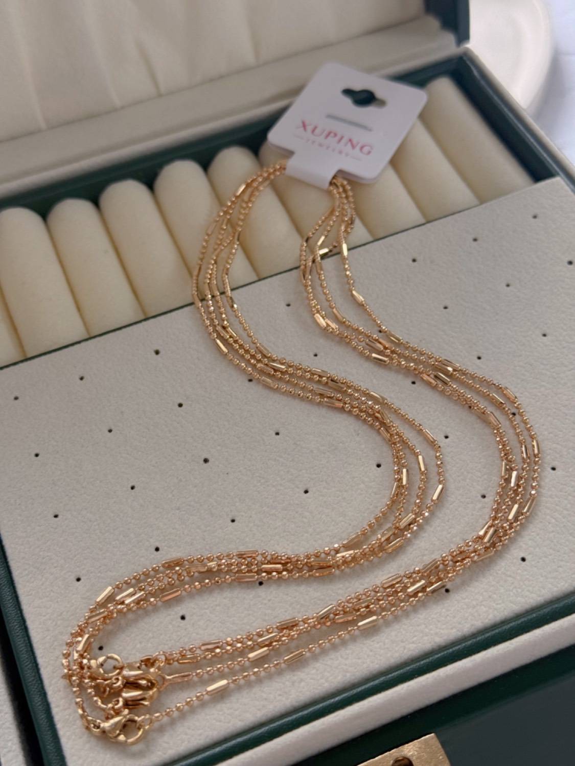 گردنبندبرندژوپینگ رنگ ثابت1746 گردنبندژوپینگ/ضدحساسیت/ابکاری طلا/رنگ ثابت/وارداتی/برندمعتبرژوپینگ/مشابه طلا