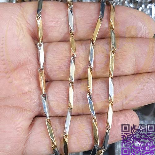 زنجیر استیل کبریتی دورنگ واحد0/5متری