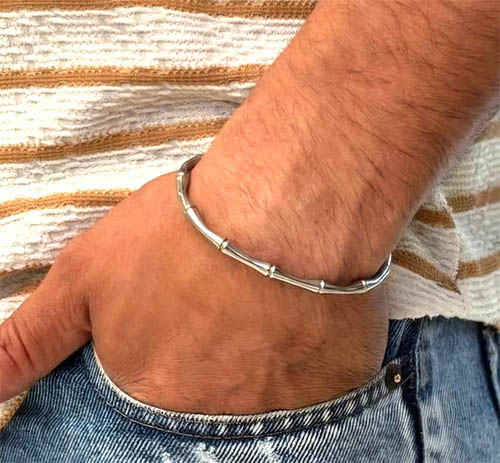 بنگل استخوانی مردانه و زنانه  بنگل بامبو استیل