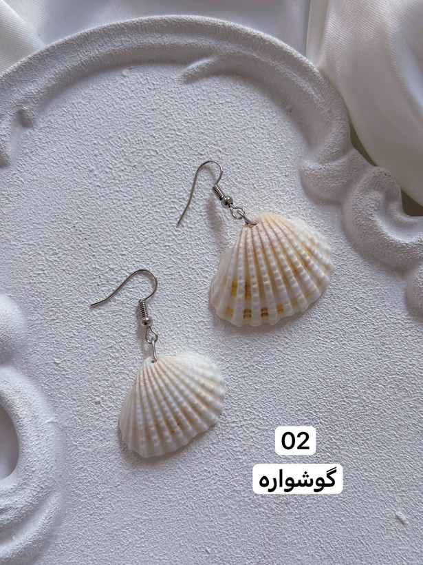 گردنبندوگوشواره صدف طبیعی كد2112