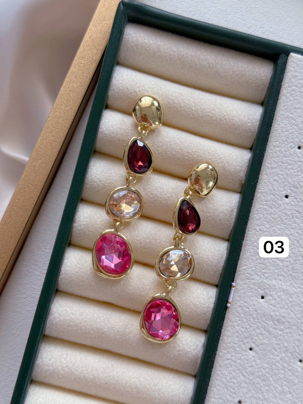 گوشواره سنگی دخترانه كد2191