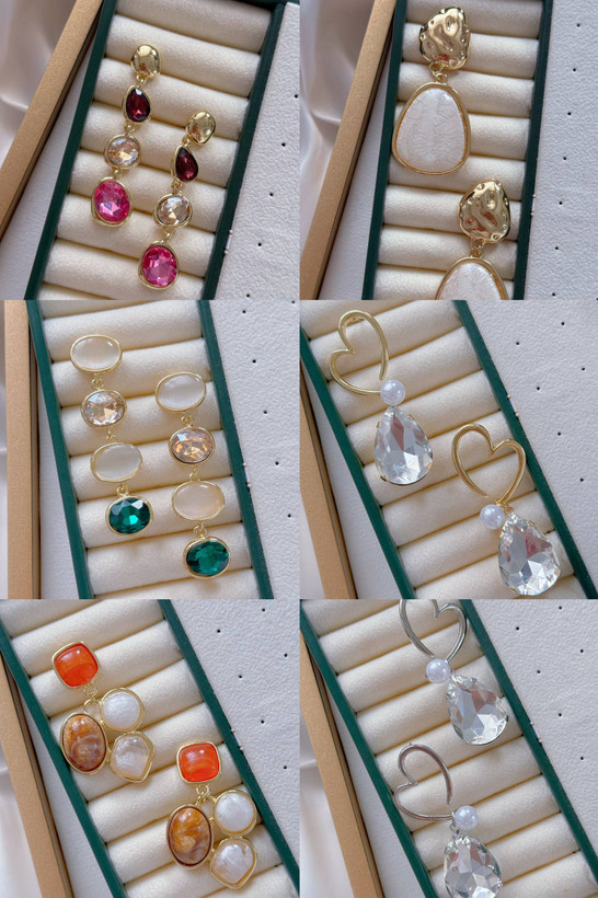 گوشواره سنگی دخترانه كد2191
