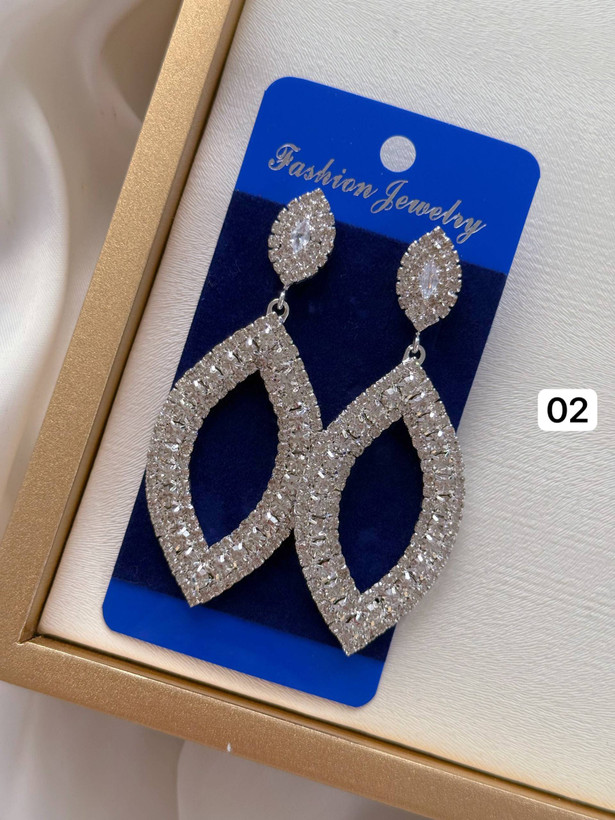 گوشواره مجلسی طرح جواهر دخترانه كد2192