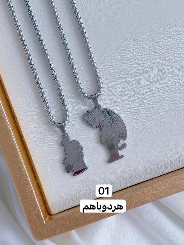 ست گردنبندفرشته و شیطان كد2216