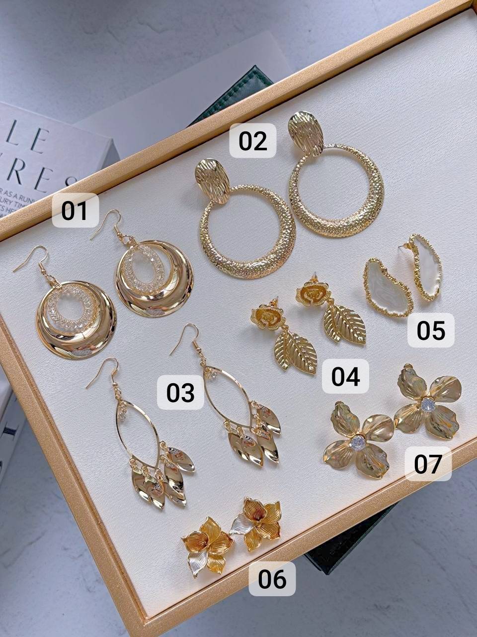 گوشواره گلد فانتزی كد2383