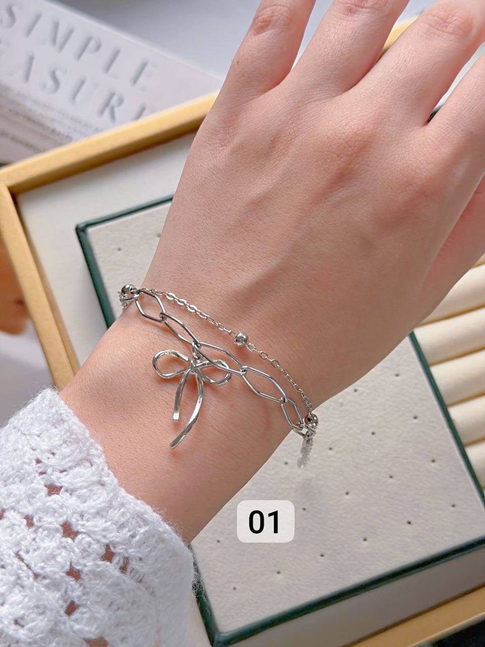 دستبنددولاين پاپیونی ترند دخترانه كد2397