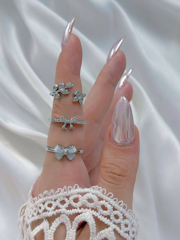 انگشتر زنانه طرح پاپیون فري سايز كد 2365