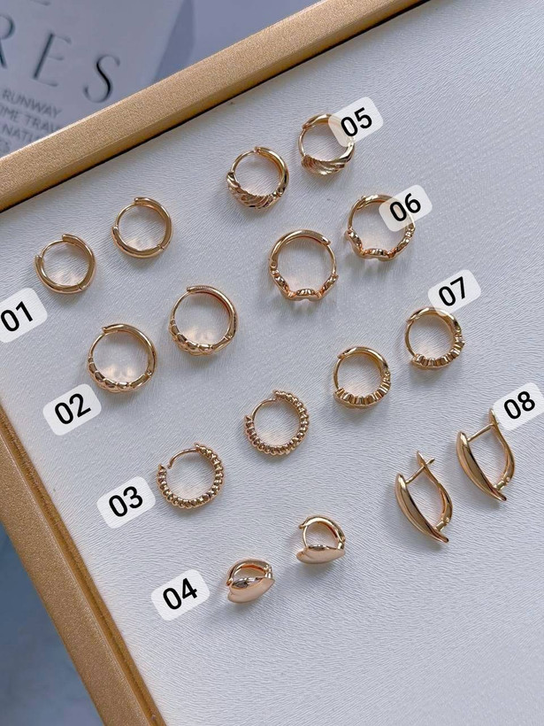 گوشواره برند ژوپینگ رنگ ثابت كد2382