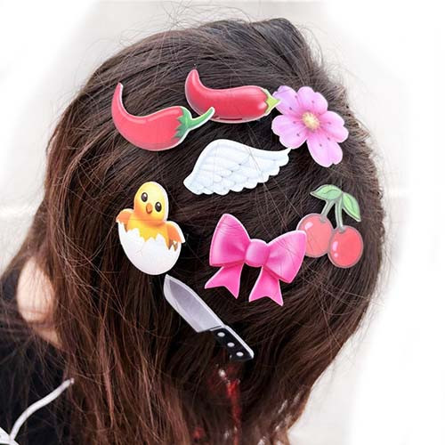 گیره مو استیکری فانتزی عروسکی و خاص/گزينه انتخاب كنيد