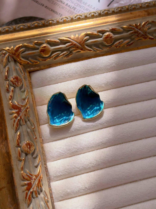 گوشواره میناکاری سنگی جدید كد2421